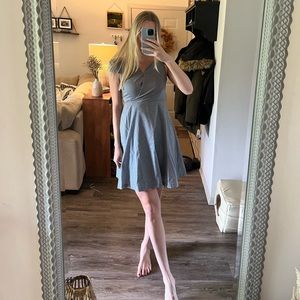 Checkered short sleeve dress